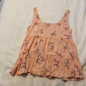 Peach Floral Top